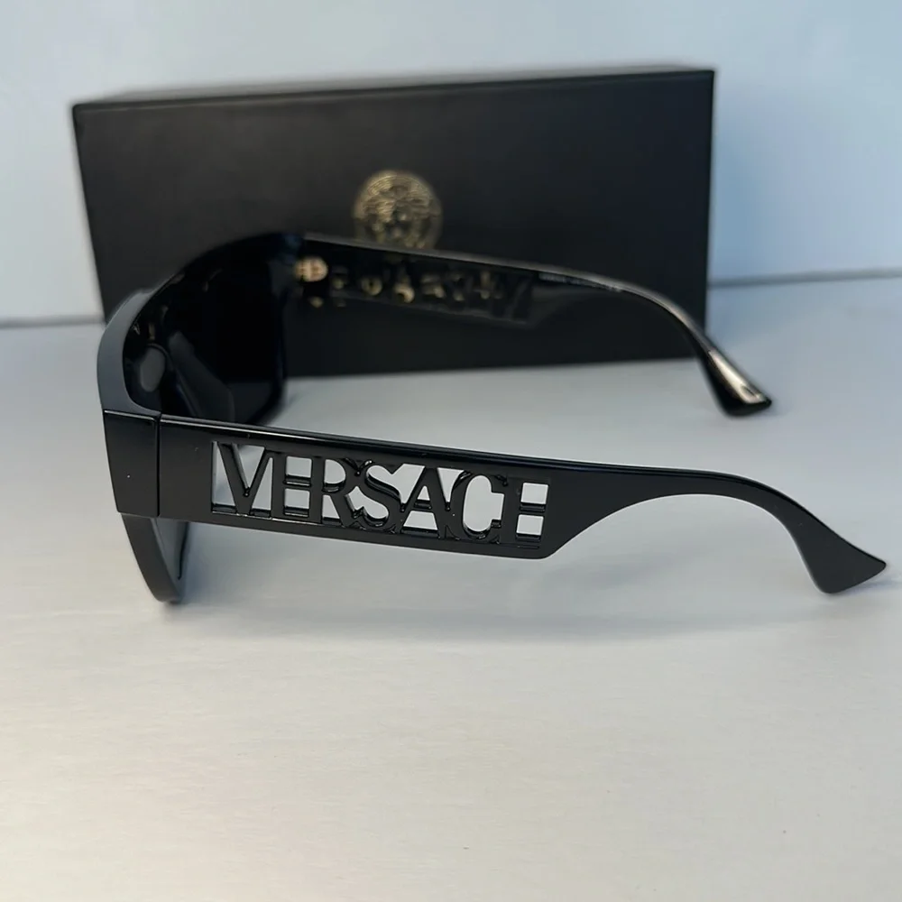 New Versace 4430U Sunglasses GB1/81 - Black - Polar Dark Grey